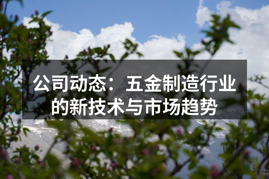 公司动态：五金制造行业的新技术与市场趋势